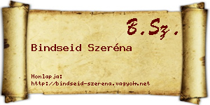 Bindseid Szeréna névjegykártya