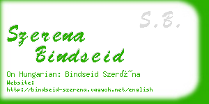 szerena bindseid business card